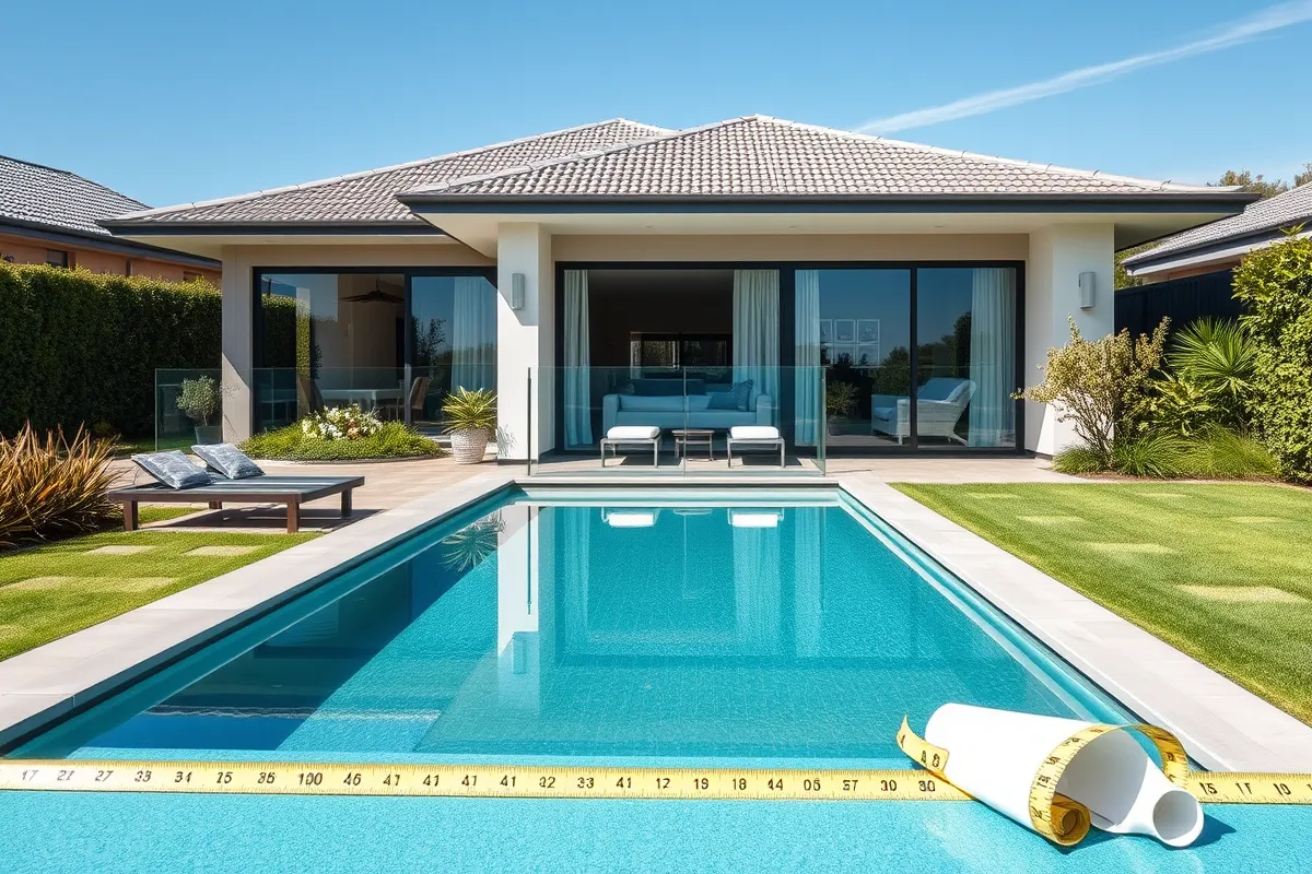 piscine a 1m de la maison