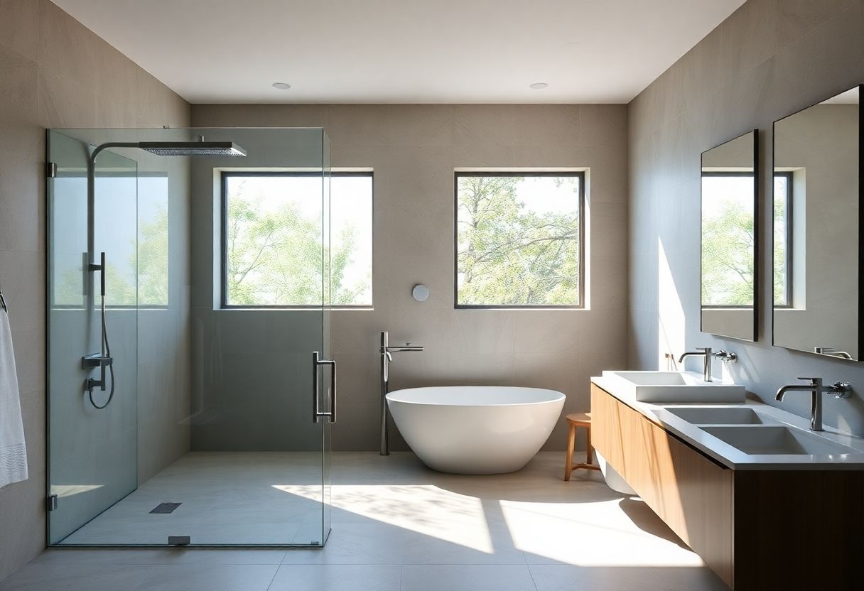 fenêtre dans une douche